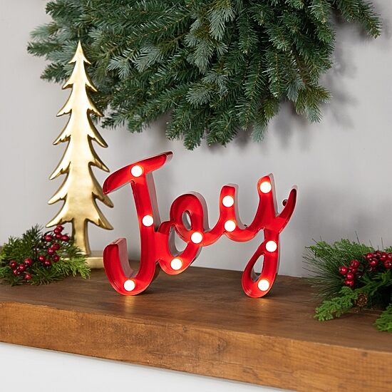 Northlight 11" Lighted "Joy" Marquee Lights