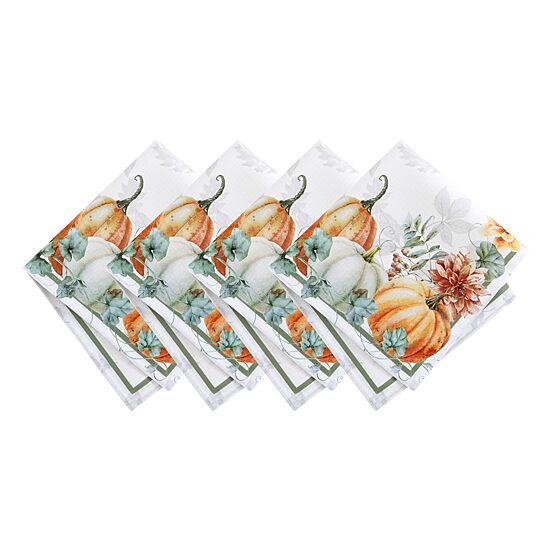 Threadmade Pumpkin Harvest Vine 4-pc. Napkins