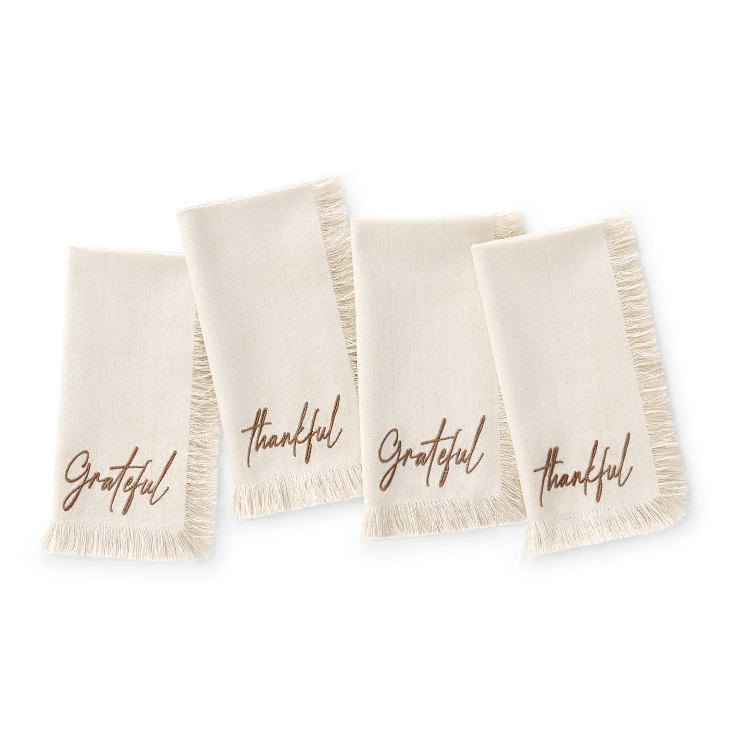 Threadmade Fringed Harvest 4-pc. Napkins