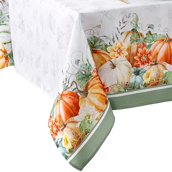 Threadmade Pumpkin Harvest Vine Tablecloth