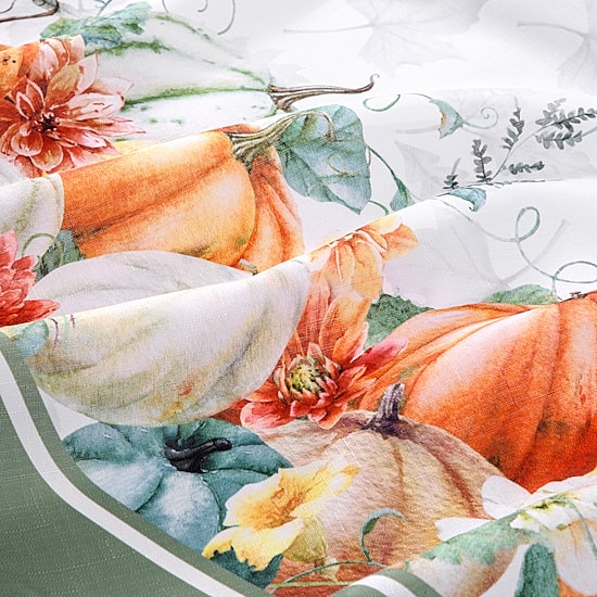Threadmade Pumpkin Harvest Vine Tablecloth