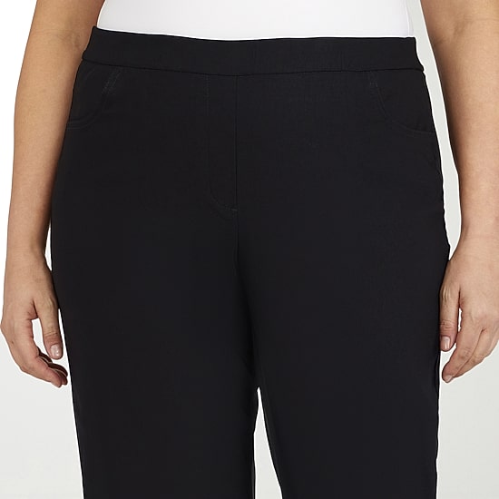 Alfred Dunner Classics Womens Plus Slim Pull-On Pants