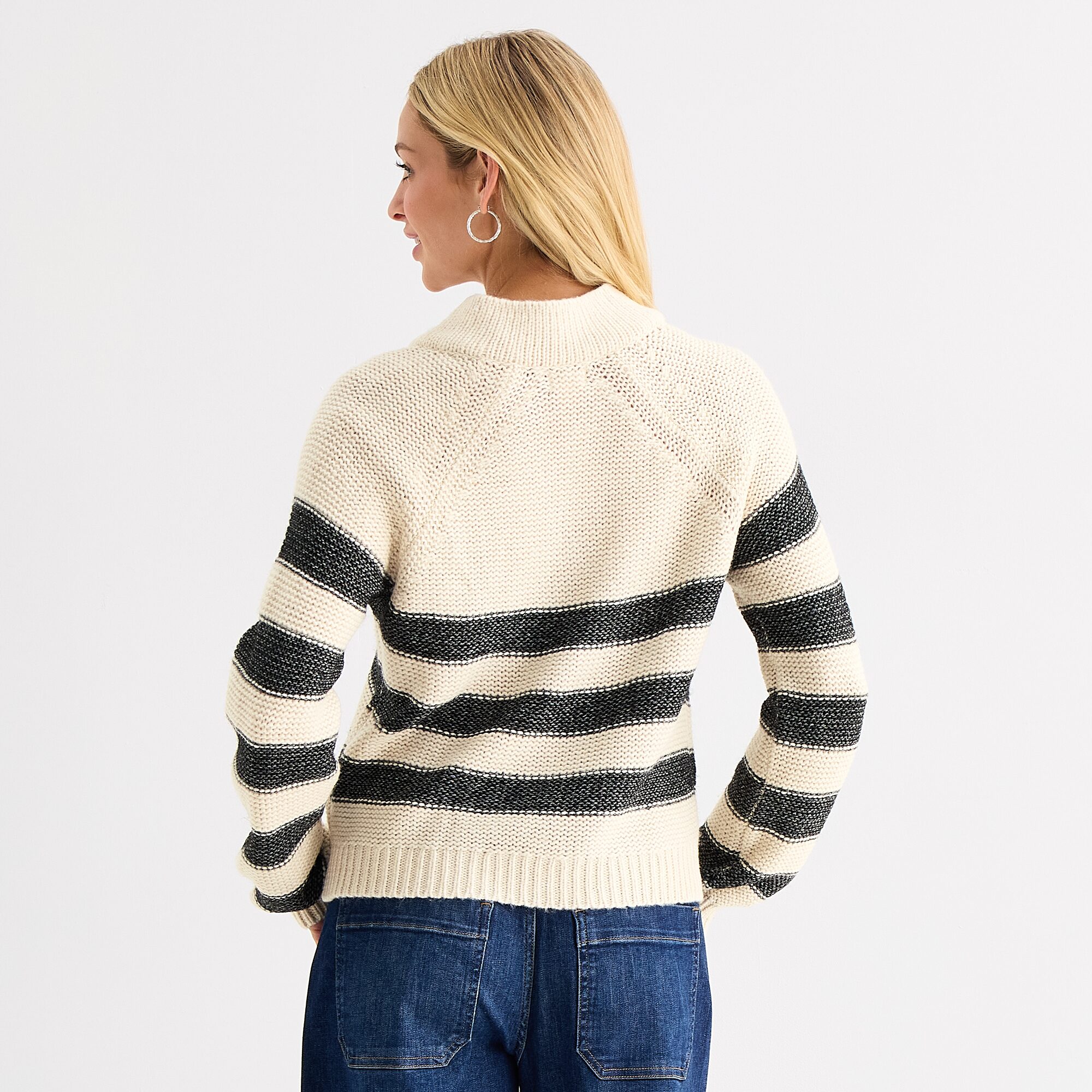 a.n.a Tall Womens Split Crew Neck Long Sleeve Pullover Sweater