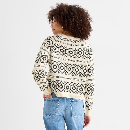 A.N.A Womens Crew Neck Long Sleeve Pullover Sweater