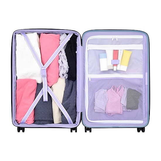 Florence By Mills X Delsey Paris Spin Me Away 24 Inch Hardside Expandable Checked Spinner Luggage