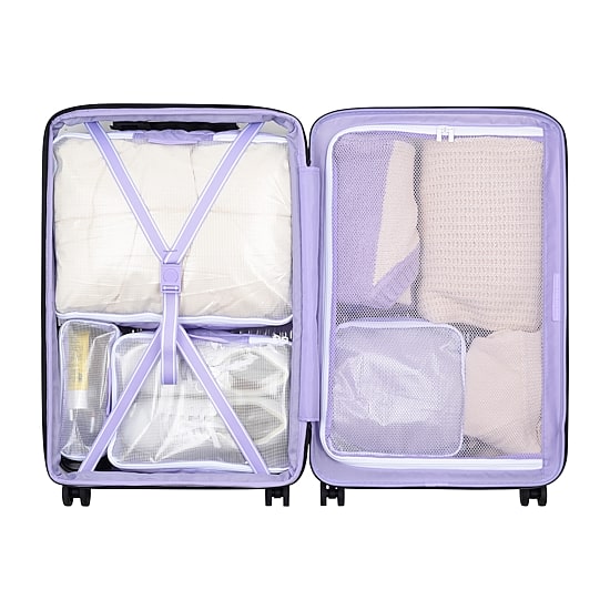 Florence By Mills X Delsey Paris Gotta Glow 24 Inch Hardside Expandable Checked Spinner Luggage