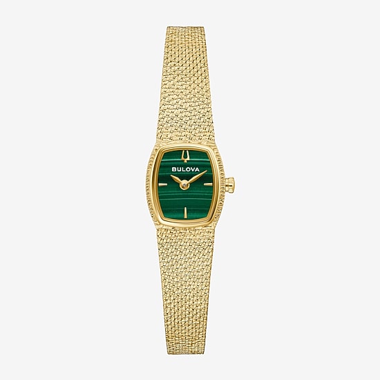 Bulova Goddess Of Time Womens Gold Tone Stainless Steel Bracelet Watch 97l184