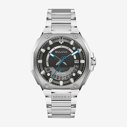 Bulova Men's Luxury Series X Hpq Precisionist Silver-Tone Stainless Steel Bracelet Watch 42mm - Silver-tone