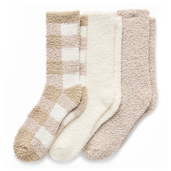 Cuddl Duds Whispersoft Womens 3 Pair Crew Socks