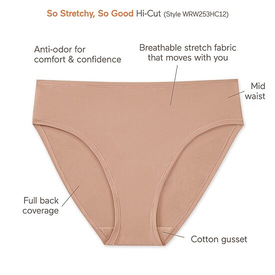 Warners So Stretchy, So Good High Cut Panty - WRW253HC12J