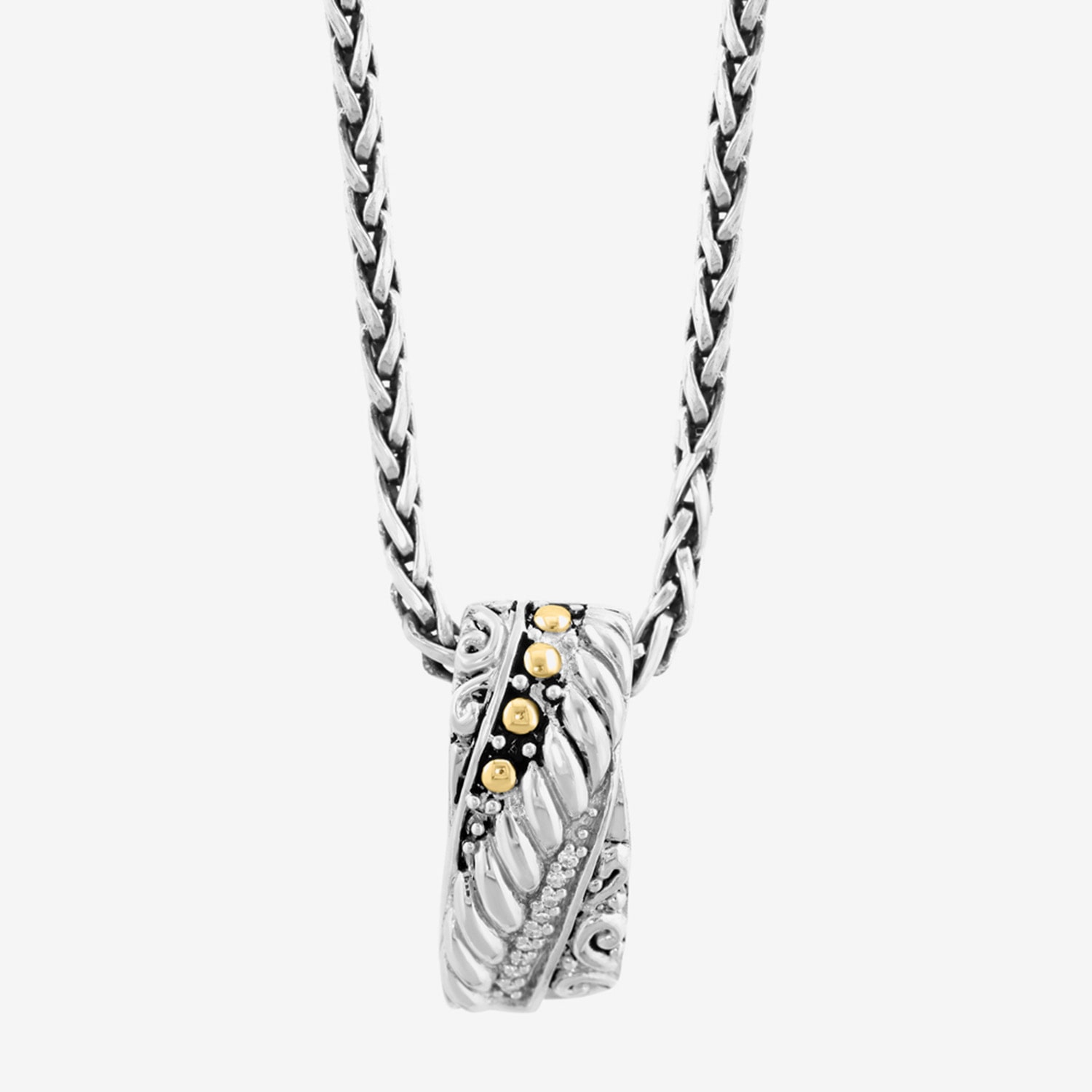 Effy Final Call Limited Quantities! Womens Diamond Accent Natural White Diamond 18K Gold Sterling Silver 18 Inch Pendant Necklace