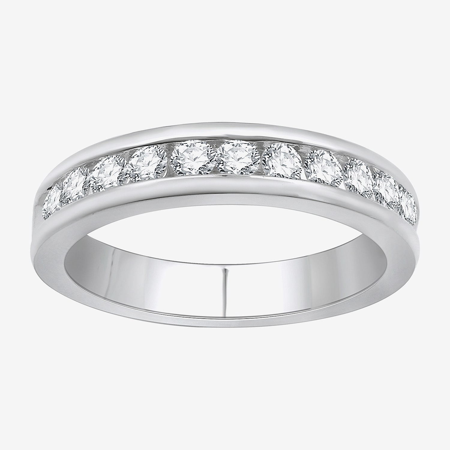 (H-I / I1) Womens 4MM 1/2 CT. T.W. Lab Grown White Diamond Wedding Band