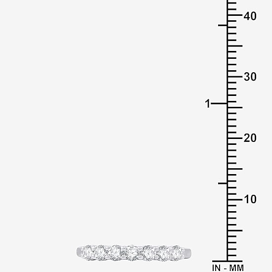 (G,Si1-Si2) Womens 2MM 1/2 CT. T.W. Lab Grown White Diamond Sterling Silver Wedding Band