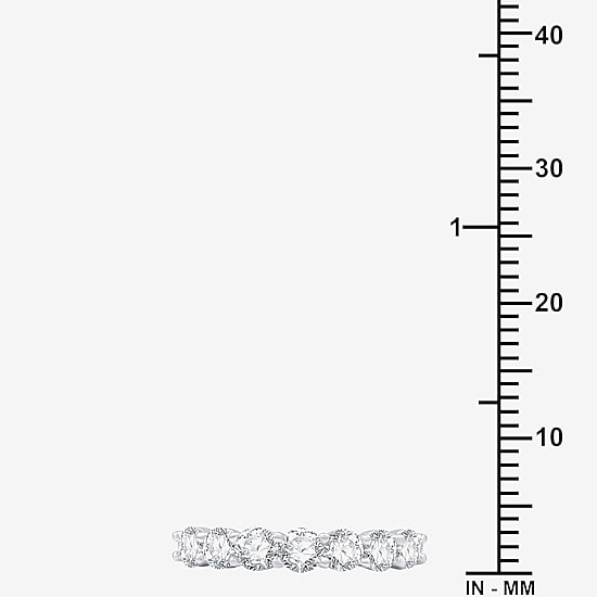(G,Si1-Si2) Womens 2MM 1 CT. T.W. Lab Grown White Diamond Sterling Silver Wedding Band