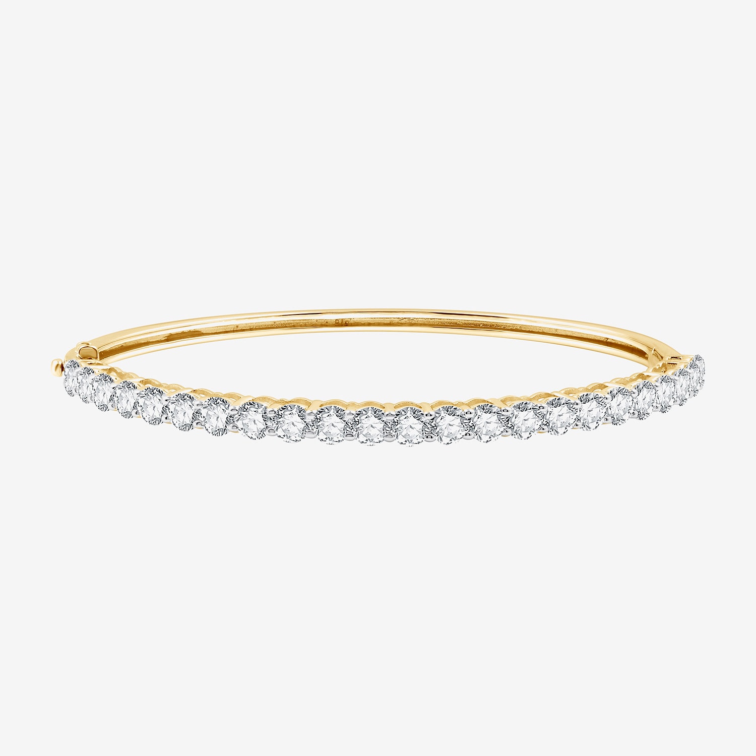 (F, Si1-Si2) Womens 5 CT. T.W. Lab Grown White Diamond Sterling Silver Round Bangle Bracelet