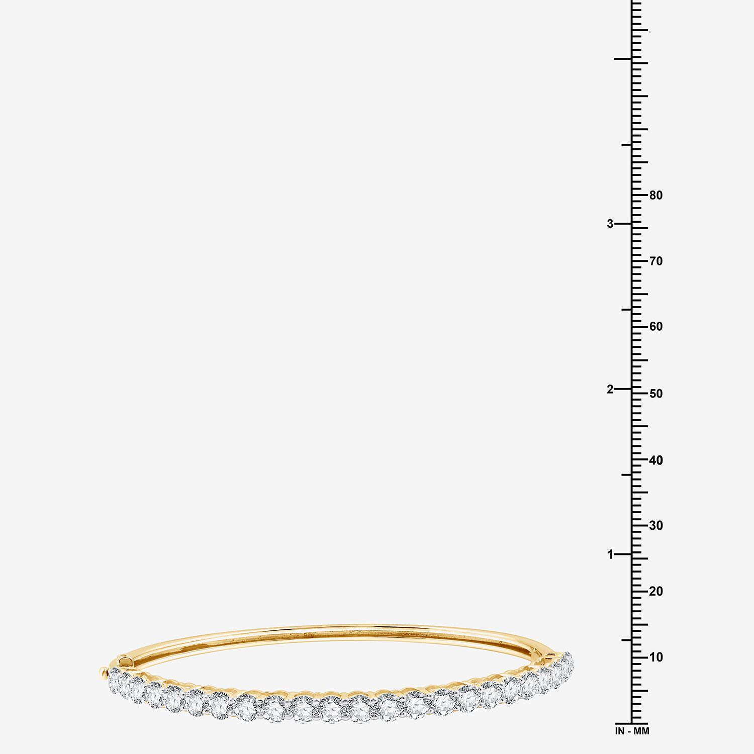 (F, Si1-Si2) Womens 5 CT. T.W. Lab Grown White Diamond Sterling Silver Round Bangle Bracelet