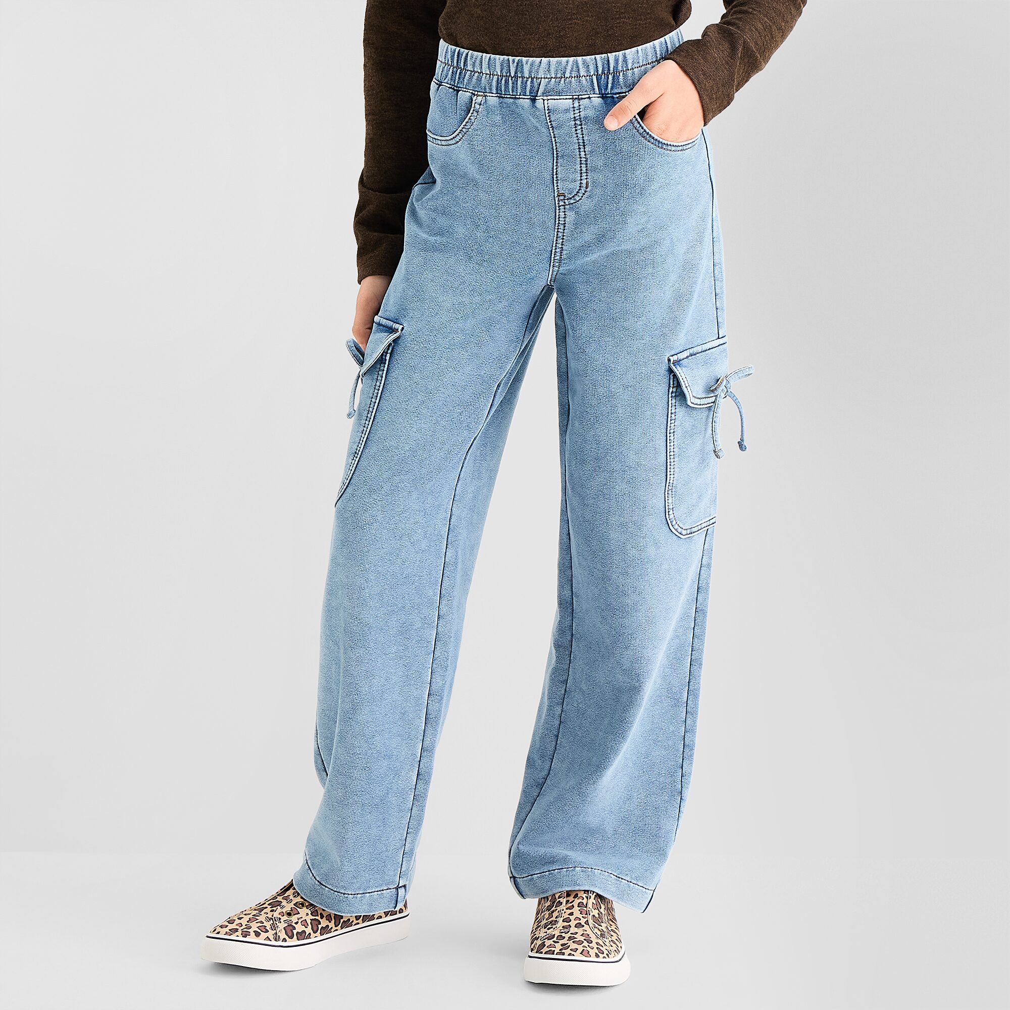 Vanilla Star Big Kid Girls Wide Leg Cargo Pant