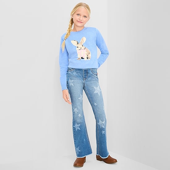 Vanilla Star Big Kid Girls Flare Leg Jean