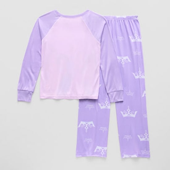 Disney Collection Little & Big Kid Girls Ariel Belle Cinderella Crew Neck Long Sleeve 2-pc. Pajama Sets