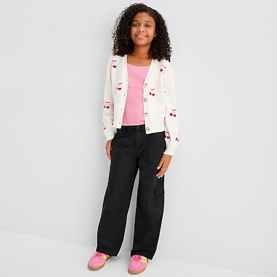Thereabouts Little & Big Kid Girls Straight Cargo Pant