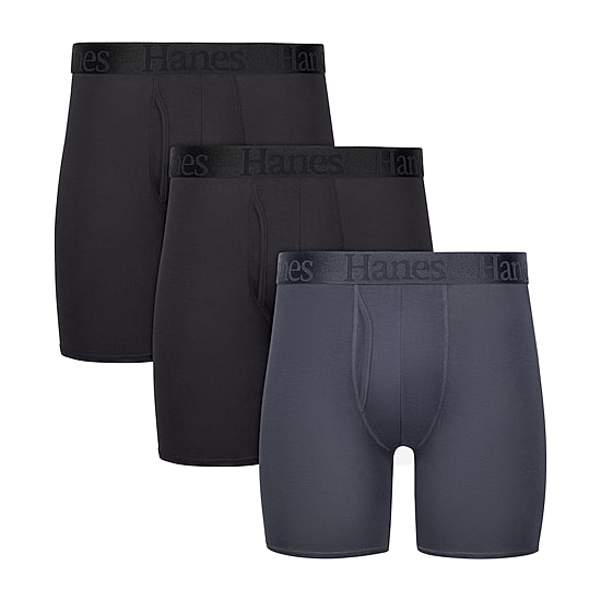 Hanes Originals Supersoft Total Support Pouch Mens 3 Pack Support Pouch Boxer Briefs Uosba3
