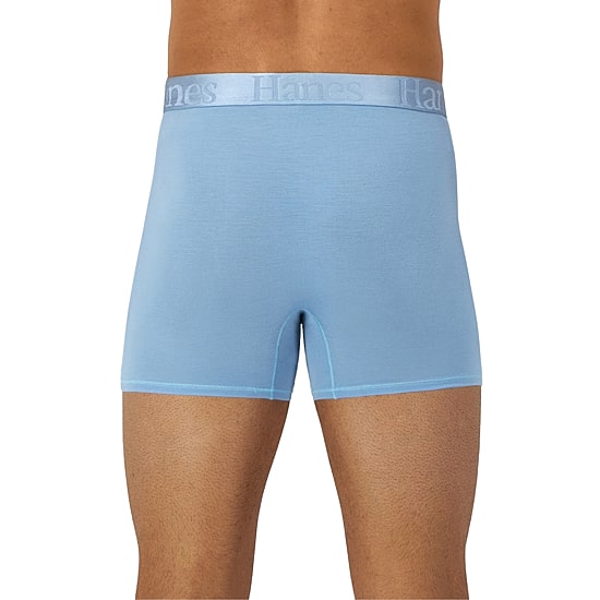Hanes Originals Supersoft Mens 3 Pack Cooling Multi-Pack Comfort Waistband Trunks Uo2tb3