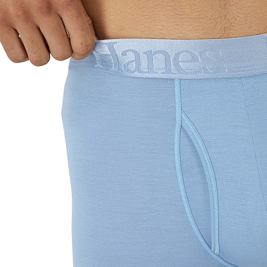 Hanes Originals Supersoft Mens 3 Pack Cooling Multi-Pack Comfort Waistband Trunks Uo2tb3