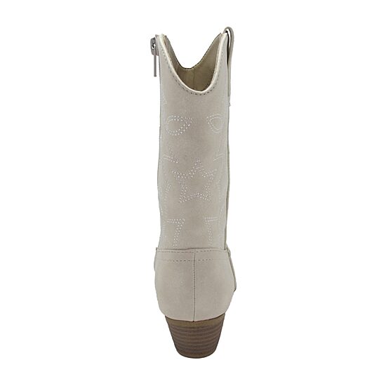 Pop Big Kid Girls Brend Block Heel Cowboy Boots