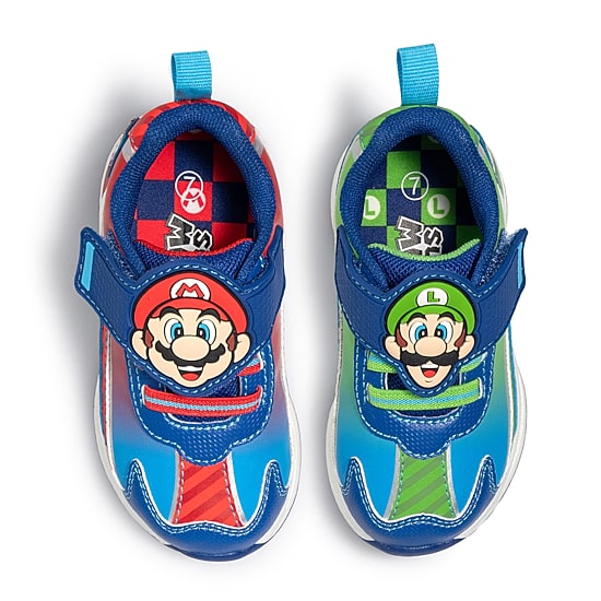 Ground Up Mario And Luigi Lighted Toddler Boys Nintendo Sneakers