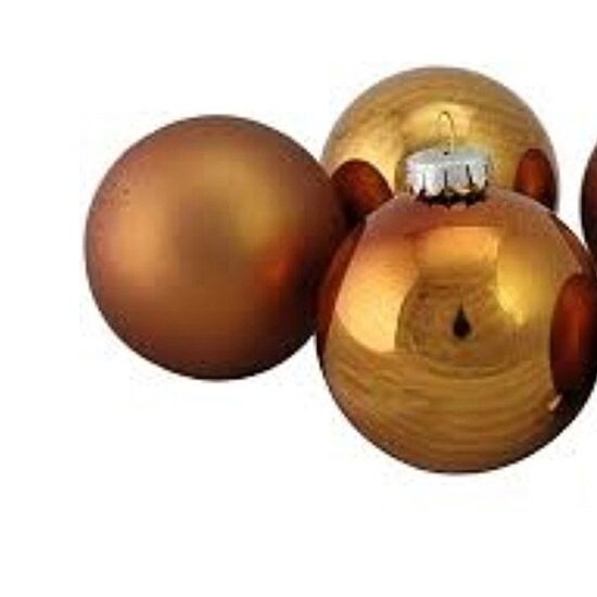 Northlight Glass 2-Finish Ball 6-pc. Christmas Ornament