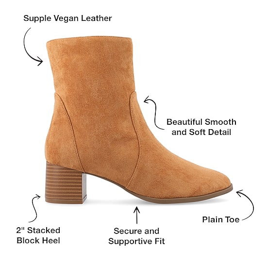 Journee Collection Womens Hayven Stacked Heel Booties