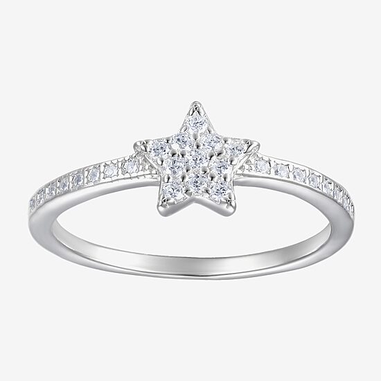 Girls 1/3 CT. Lab Created Cubic Zirconia Sterling Silver Cocktail Ring