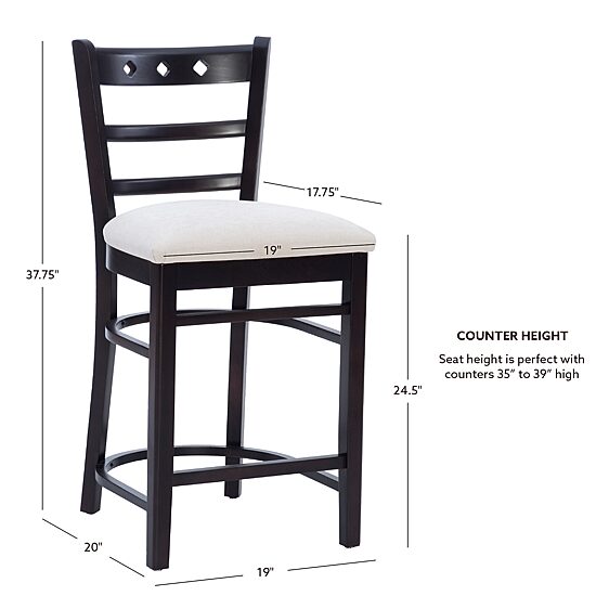 Linon Stanley 2-pc. Counter Height Bar Stool