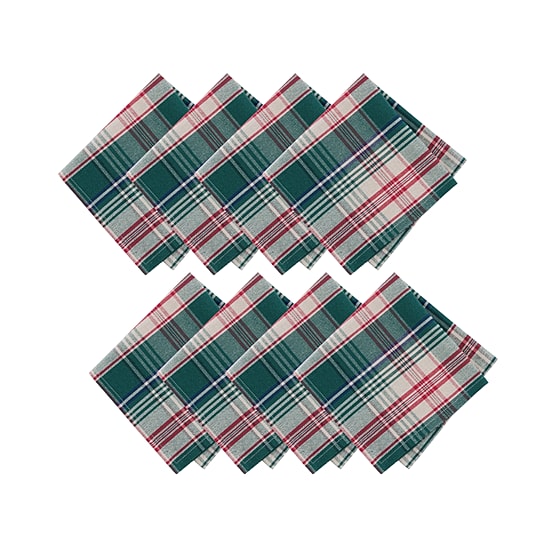 Threadmade Holiday Fireside Plaid 8-pc. Napkins