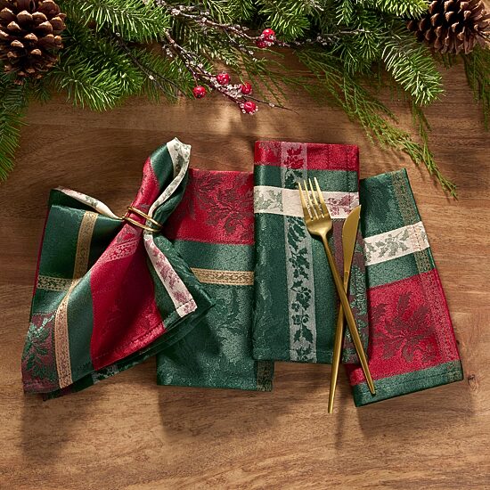Threadmade Merry and Festive 4-pc. Napkins