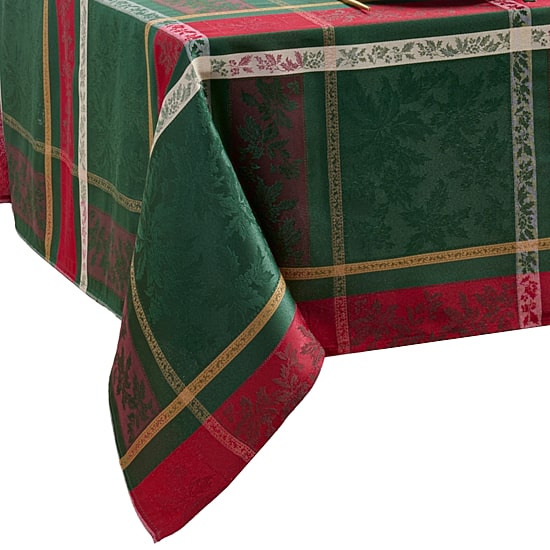 Threadmade Merry and Festive Rectangle Tablecloth