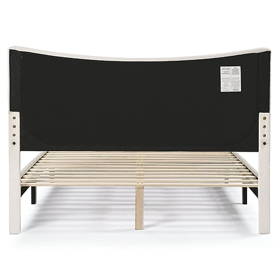 Lumi Wingback Upholstered Queen Bed