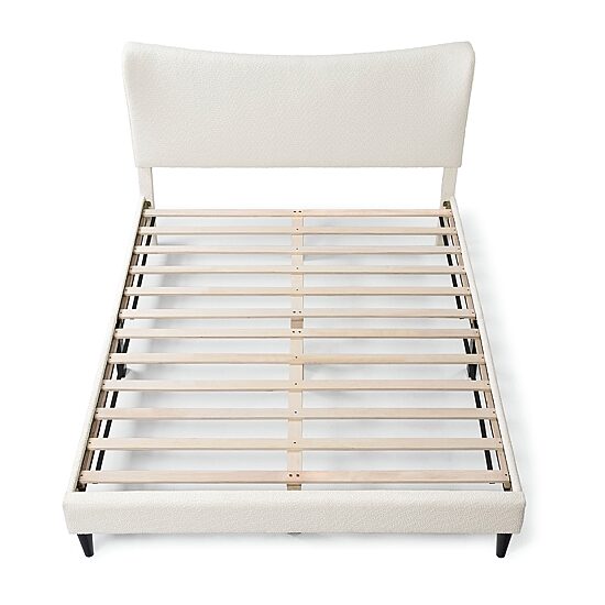Lumi Wingback Upholstered Queen Bed