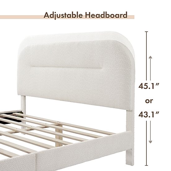 Lumi Upholstered Panel Queen Bed