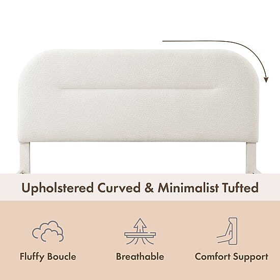 Lumi Upholstered Panel Queen Bed