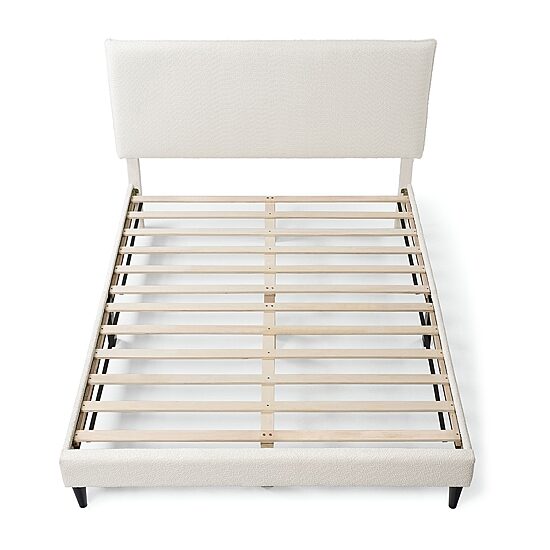 Lumi Boucle Fabric Queen Bed