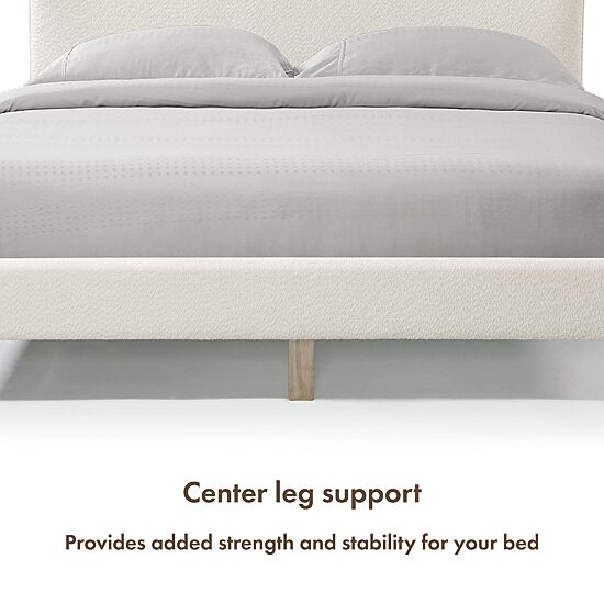 Lumi Boucle Fabric Queen Bed