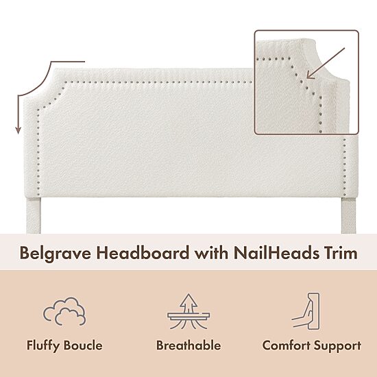 Lumi Nailhead Queen Bed