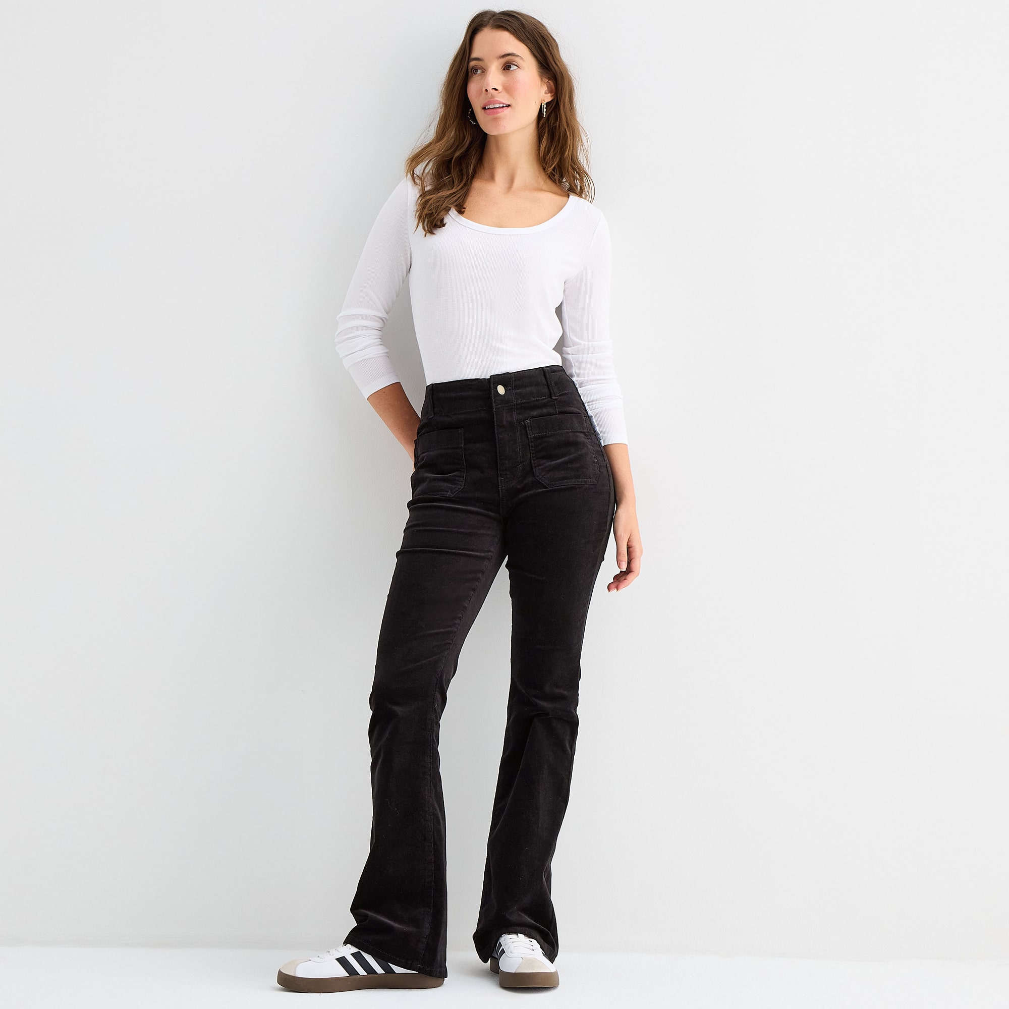a.n.a Womens Tall Highest Rise Flare Corduroy Pant