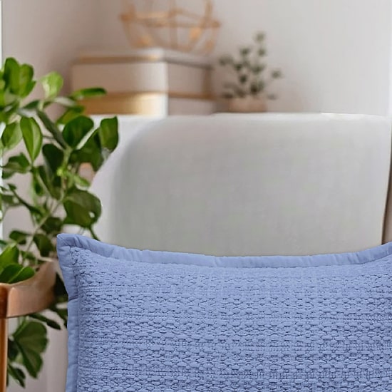 Vibhsa Vibhsa Honeycomb Handwoven Textured Pillow, 14" X 24" Rectangular Throw Pillow