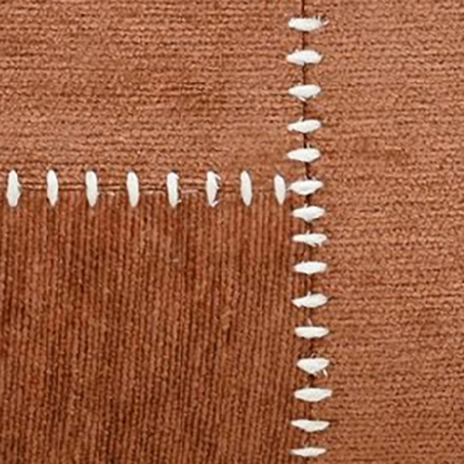 Vibhsa Vibhsa Baltic Cut And Sew Rice Stitched Throw Pillow, 14" X 20" Rectangular Throw Pillow