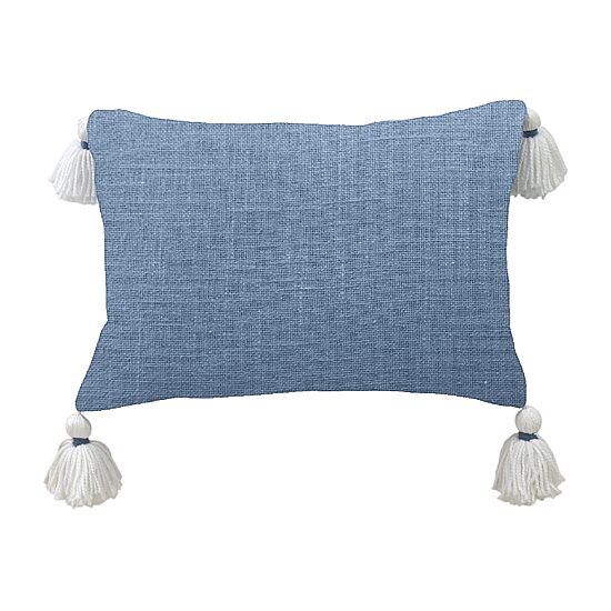 Vibhsa Vibhsa Baltic Table Tufted Pillow With Corner Tassels, 14" X 20" Rectangular Throw Pillow