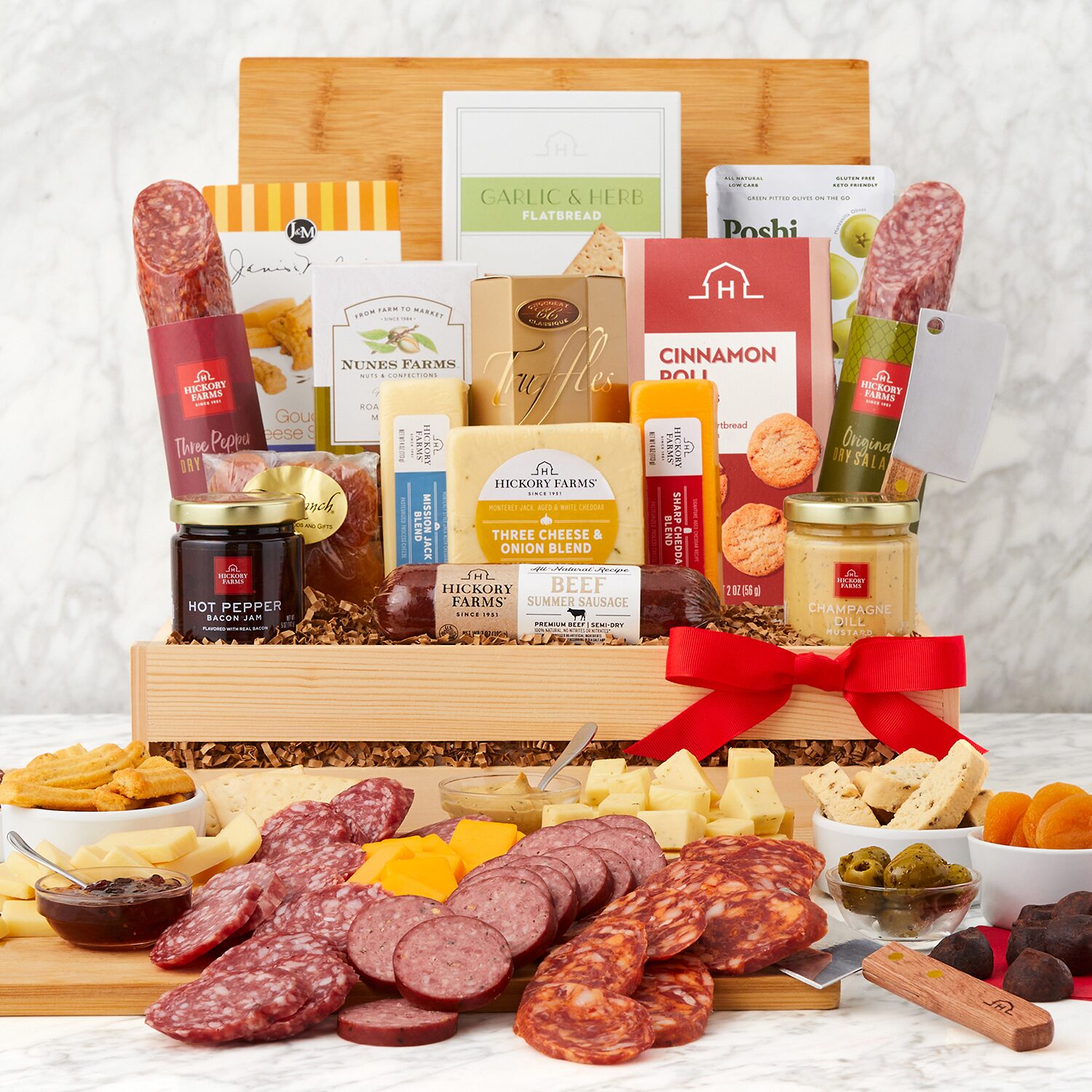 Hickory Farms Grand Meat and Cheese Gift Crate Set