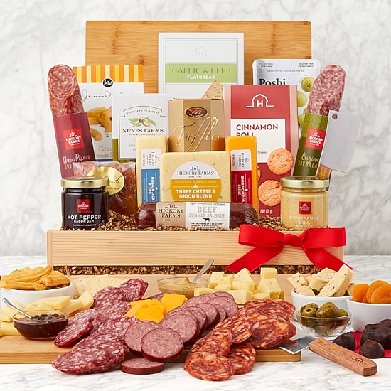 Hickory Farms Grand Meat and Cheese Gift Crate Set