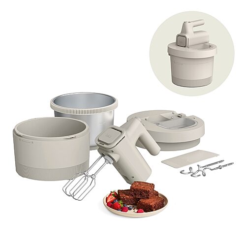 bella 3.5Quart Hand Stand Mixer, One Size, Beige
